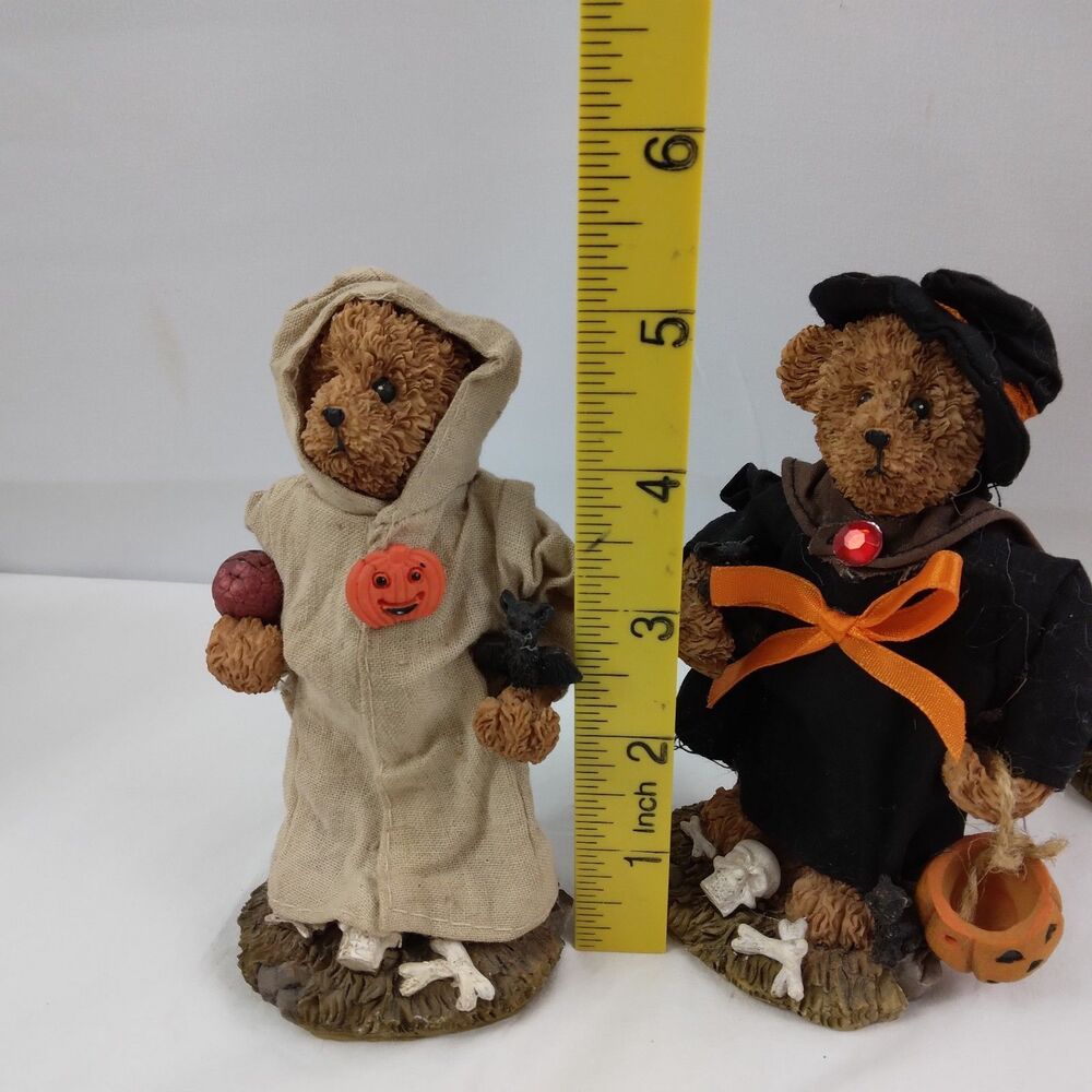 3 Halloween Bears Witch Wizard Costume Figurine Resin Figure Decor Cute - Picture 12 of 12